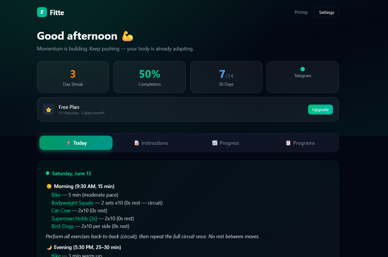 Fitte dashboard